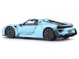 Porsche 918 Spyder Blue with Figure 1:64 Time Micro Diecast Scale Model Car Collectible