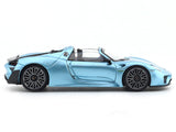 Porsche 918 Spyder Blue with Figure 1:64 Time Micro Diecast Scale Model Car Collectible