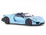 Porsche 918 Spyder Blue with Figure 1:64 Time Micro Diecast Scale Model Car Collectible