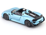 Porsche 918 Spyder Blue with Figure 1:64 Time Micro Diecast Scale Model Car Collectible