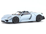 Porsche 918 Spyder with figure Bluish Silver 1:64 Time Micro Diecast Scale Model Car Collectible