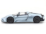 Porsche 918 Spyder with figure Bluish Silver 1:64 Time Micro Diecast Scale Model Car Collectible