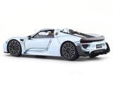 Porsche 918 Spyder with figure Bluish Silver 1:64 Time Micro Diecast Scale Model Car Collectible