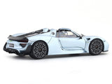 Porsche 918 Spyder with figure Bluish Silver 1:64 Time Micro Diecast Scale Model Car Collectible