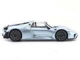 Porsche 918 Spyder with figure Bluish Silver 1:64 Time Micro Diecast Scale Model Car Collectible