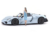 Porsche 918 Spyder bluish silver 1:64 Time Micro diecast scale model car miniature collectible in India from Scale Arts