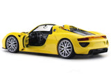 Porsche 918 Spyder Yellow 1:24 Welly Licensed Diecast Scale Model Car Collectible