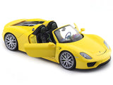 Porsche 918 Spyder Yellow 1:24 Welly Licensed Diecast Scale Model Car Collectible