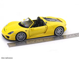 Porsche 918 Spyder Yellow 1:24 Welly Licensed Diecast Scale Model Car Collectible