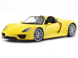 Porsche 918 Spyder Yellow 1:24 Welly Licensed Diecast Scale Model Car Collectible