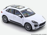 Porsche Macan Turbo White 1:24 Welly Licensed Diecast Scale Model Car Collectible