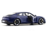 Porsche Taycan Turbo S blue 1:24 Bburago with Acrylic Case Licensed Diecast Scale Model Car Collectible