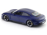 Porsche Taycan Turbo S blue 1:24 Bburago with Acrylic Case Licensed Diecast Scale Model Car Collectible