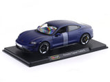 Porsche Taycan Turbo S blue 1:24 Bburago with Acrylic Case Licensed Diecast Scale Model Car Collectible