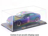 Porsche Taycan Turbo S blue 1:24 Bburago with Acrylic Case Licensed Diecast Scale Model Car Collectible