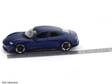 Porsche Taycan Turbo S blue 1:24 Bburago with Acrylic Case Licensed Diecast Scale Model Car Collectible