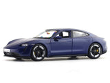 Porsche Taycan Turbo S blue 1:24 Bburago diecast with acrylic case