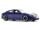 Porsche Taycan Turbo S blue 1:24 Bburago with Acrylic Case Licensed Diecast Scale Model Car Collectible