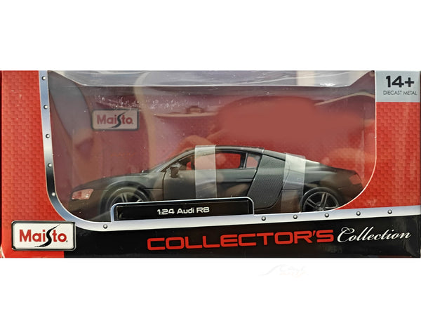 Audi R8 matte black 1:24 Maisto licensed diecast Scale Model car