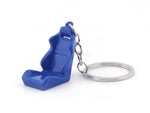 Race Car seat blue keyring / keychain