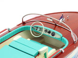 Riva Junior Motorboat with Trailer Blue Interior 1:18 Mitica Scale Model Collectible