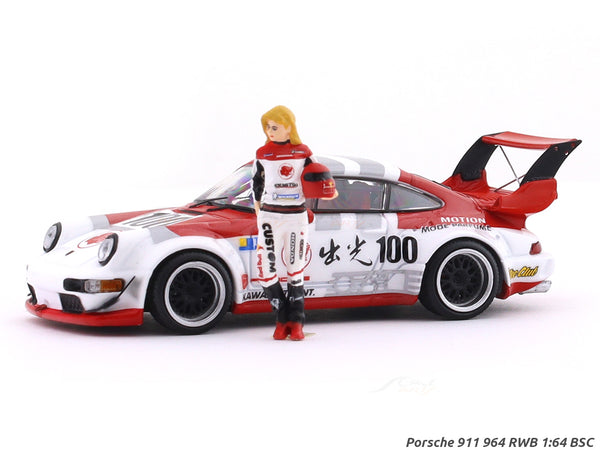 Porsche 911 964 RWB No 100 1:64 BSC diecast scale model car miniature collectible