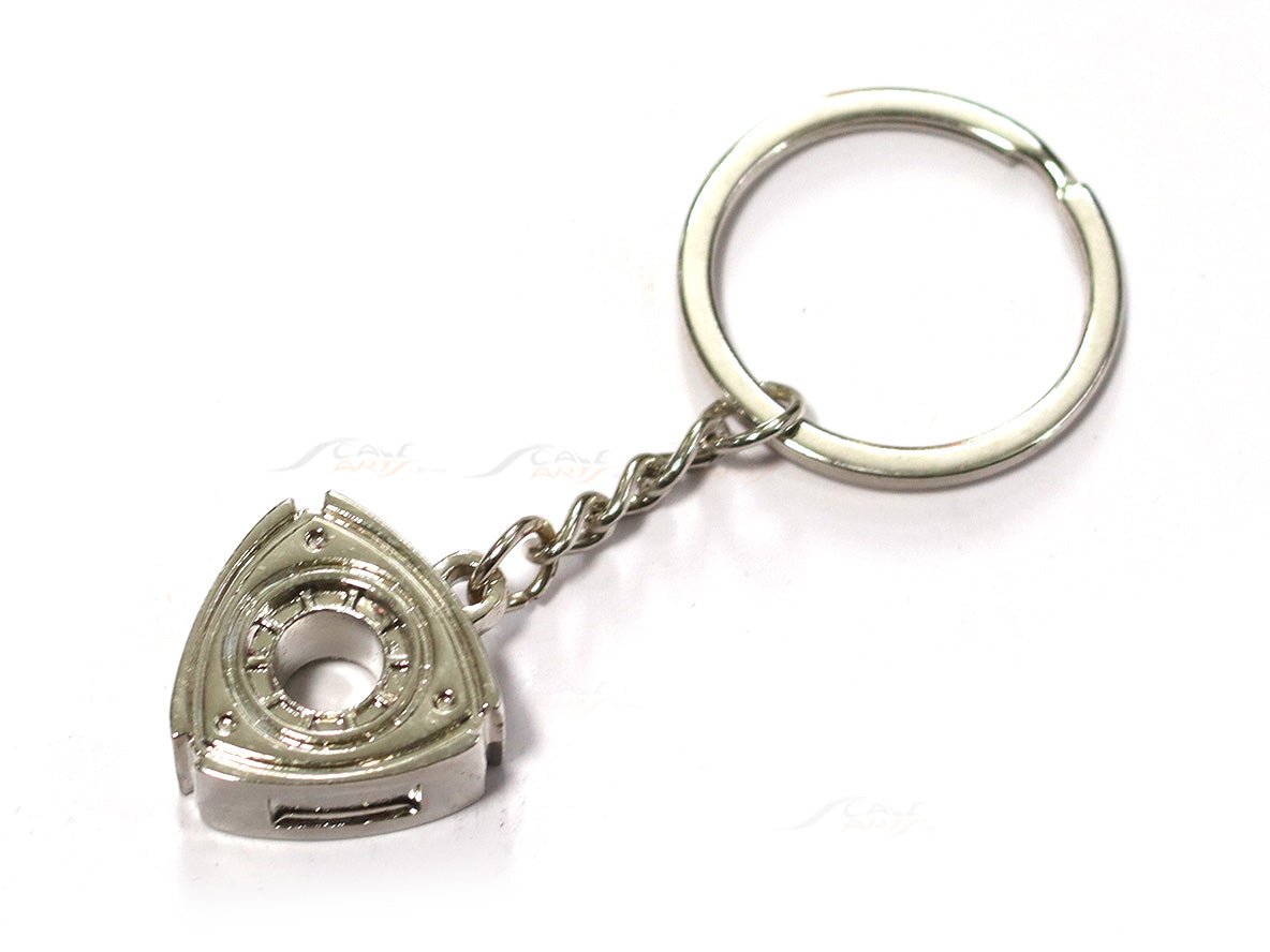 Rotary Engine piston chrome keyring / keychain | Scale Arts India