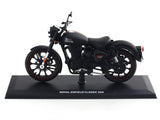 Keychain & Royal Enfield New Classic 350 Stealth Black 1:12 Maisto licensed diecast scale