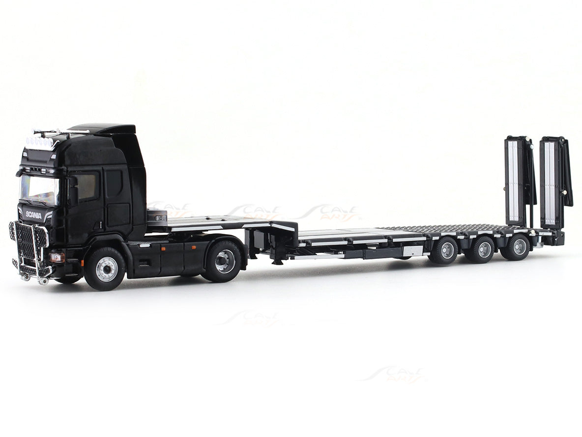 Scania 580S Flatbed Black 1:64 TimeMicro diecast scale model car ...