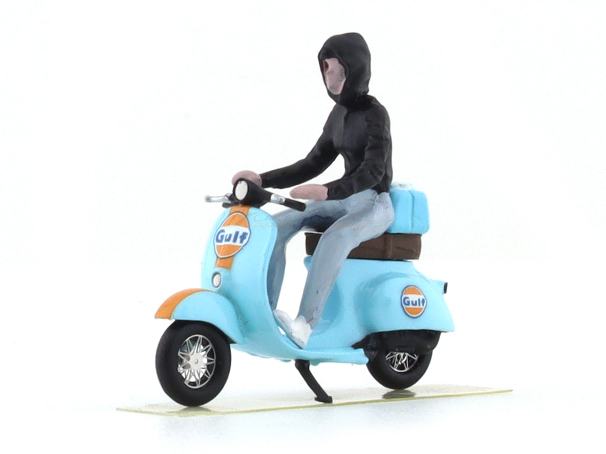 Scooter blue Gulf 1:64 YTM resin scale model bike | Scale Arts India