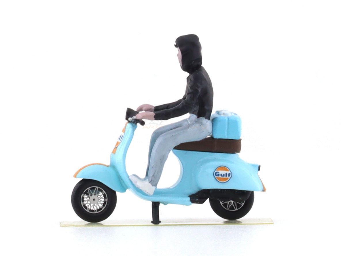 Scooter blue Gulf 1:64 YTM resin scale model bike | Scale Arts India