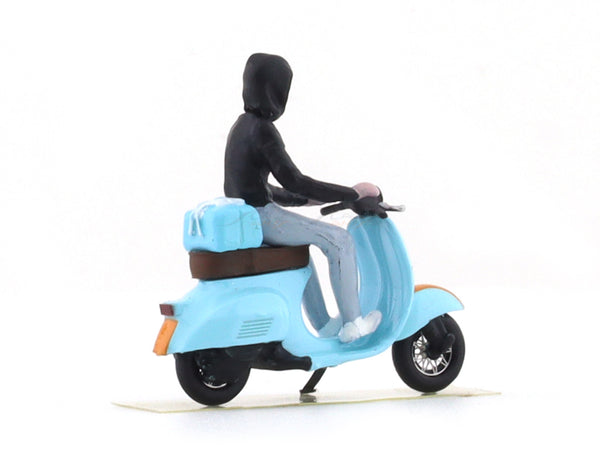 Scooter Scale Model Scooter blue Gulf 1:64 YTM resin scale model bike | Scale Arts India