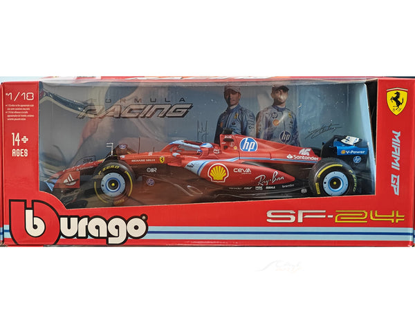 2024 Ferrari SF24 #16 Charles Leclerc Miami GP  1:18 Bburago diecast Formula 1 model car