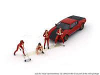 Shell Garage Girls figure set 1:64 Moreart scale model diorama