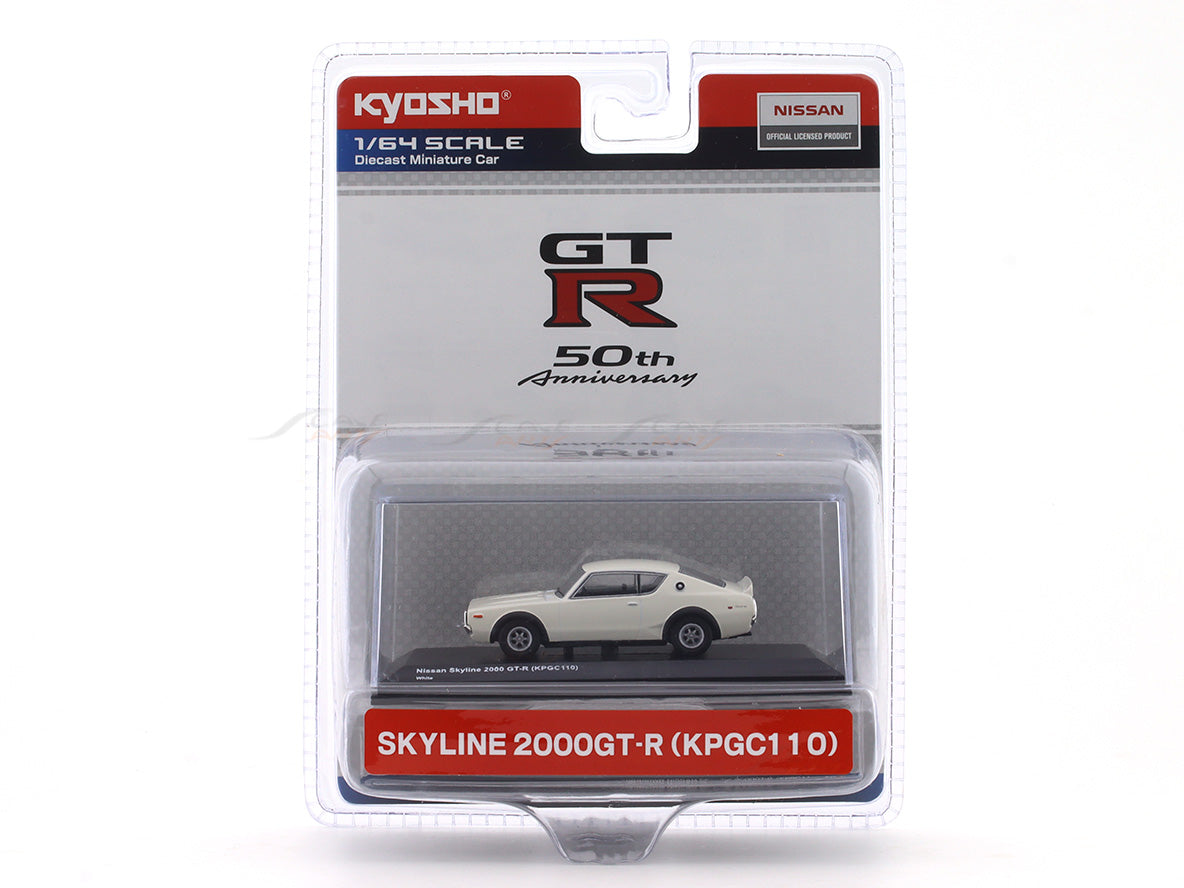 Nissan Skyline 2000 GT-R KPGC 110 white 1:64 Kyosho licensed