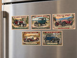 Scale Arts Heritage Stamp Style Sticker Vol. 3 – Set of 5 | High Quality Vinyl Classic Car Stickers for Laptop, Fridge & Car | Buy in India