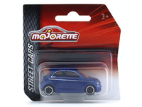 Fiat 500 blue Street cars 1:64 Majorette scale model car