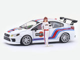 Subaru WRX-STI Martini with figure 1:64 Time Micro Diecast Scale Model Car Miniature