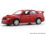 Subaru WRX STi Red 1:33-42 RMZ City licensed pull back car scale model