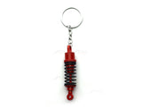 Red Suspension / Shock absorber wheel metal keyring / keychain
