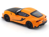 Toyota GR Supra Orange with Figure 1:64 Original Diecast Scale Model Car Collectible
