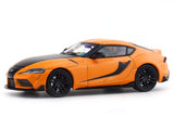 Toyota GR Supra Orange with Figure 1:64 Original Diecast Scale Model Car Collectible