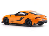 Toyota GR Supra Orange with Figure 1:64 Original Diecast Scale Model Car Collectible