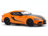 Toyota GR Supra Orange with Figure 1:64 Original Diecast Scale Model Car Collectible