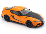Toyota GR Supra Orange with Figure 1:64 Original Diecast Scale Model Car Collectible