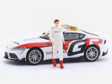 Toyota GR Supra Red Safety car 1:64 Time Micro Diecast Scale Model Car Miniature