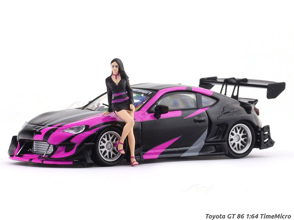 Toyota GT86 with figure 1:64 TimeMicro diecast scale model car miniature