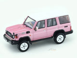 Toyota Land Cruiser J76 Pink 1:64 GCD licensed diecast model car collectible with acrylic display case