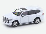 Toyota Land Cruiser LC300 White 1:64 Kyosho Licensed Diecast Scale Model | Mini Car Book Series Collectible with Book