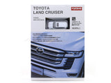 Toyota Land Cruiser LC300 White 1:64 Kyosho Licensed Diecast Scale Model | Mini Car Book Series Collectible with Book